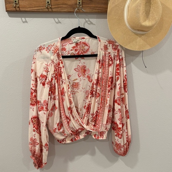 Sky and Sand pink and cream blouse size Medium - Picture 2 of 8